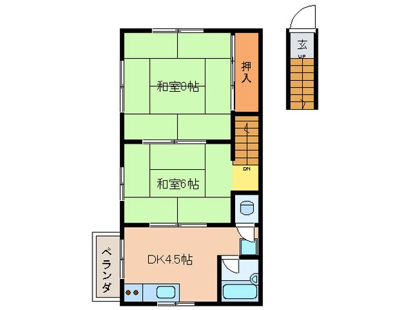 豊中原田元町ハイツの物件間取画像